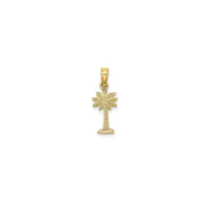 Textured Mini Palmetto Palm Tree Charm (10K)